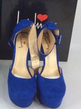 Luichiny Platform Mary Jane Heels Blue Size 8 NIB